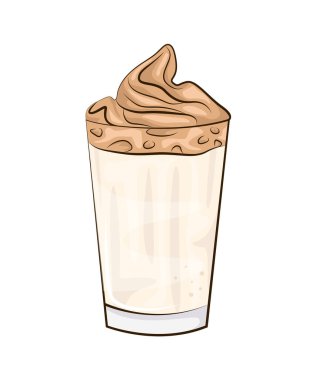 Sıcak ve soğuk kahve içeceği. Bardak vektörü düz simgesini iç. Vektör illüstrasyonu EPS10