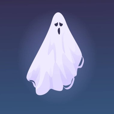 Cadılar Bayramı 'nın Ürkütücü Hayaleti, kostümlü kişilerden soyutlanmış. Cadılar Bayramı korkunç hayalet canavar