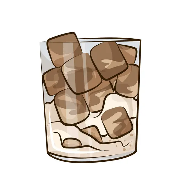 Ζεστό Και Κρύο Ρόφημα Καφέ Ποτό Κύπελλο Διάνυσμα Επίπεδη Εικόνα — Διανυσματικό Αρχείο