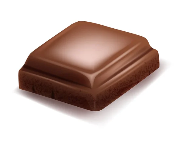 チョコレートだ ピース シェービング 3D現実的なベクトルセット チョコレートの水平方向と垂直スプラッシュ — ストックベクタ