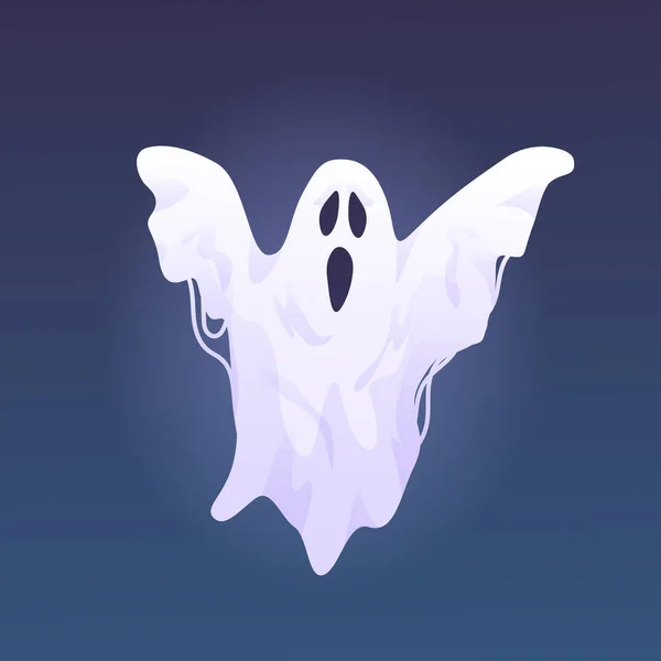 Fantôme Effrayant Halloween Isolé Personnages Costumes Halloween Effrayant Monstre Fantomatique — Image vectorielle