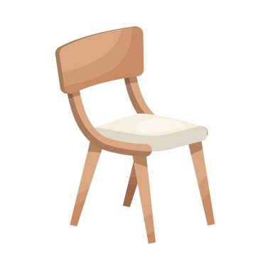Sandalye mobilyası. İzole edilmiş bir iç mekan için iç mekan. Moda mobilya tasarımcısı. Modern yüzyılın ortasında oturma odası mobilyalarının vektör çizimi.