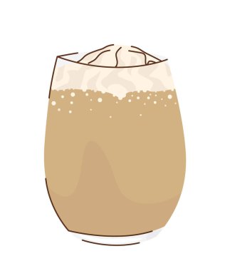 Sıcak ve soğuk kahve içeceği. Bardak vektörü düz simgesini iç. Vektör illüstrasyonu EPS10