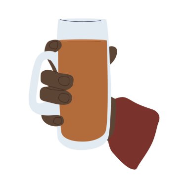 Elde iç. Cam bar kokteyli tutan insanlar. Bardakta, bardakta, şişede, kadehte