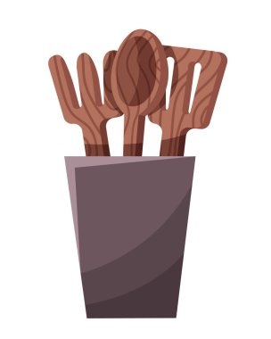 Mutfak odasının içi. Kirchen sembolü. Kendi tasarımını yapmak için bir yapı elemanı. Vektör illüstrasyonu EPS10