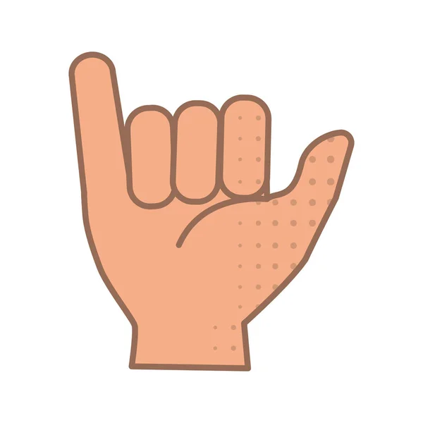 Isolated Colored Hand Gesture Icon Flat Design Vector Illustration — Stock Vector