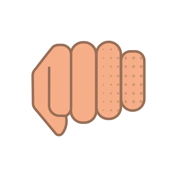 Isolated Colored Hand Gesture Icon Flat Design Vector Illustration — Stock Vector