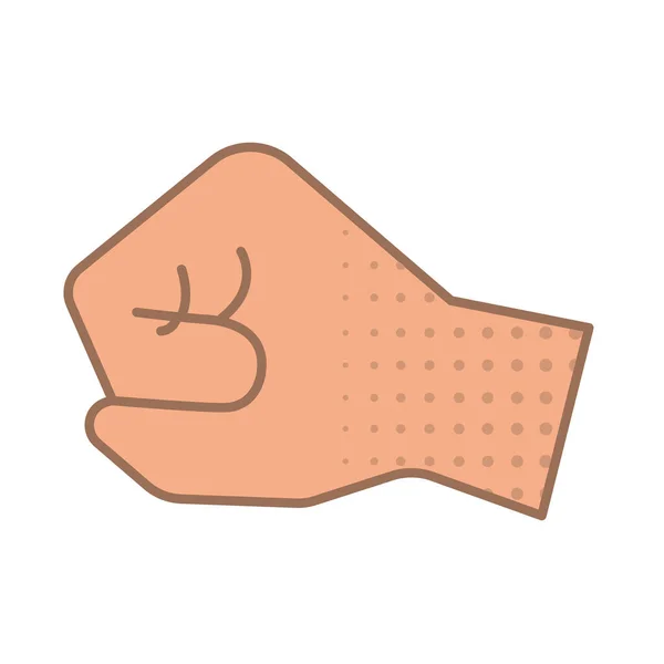 Изолированный Цветной Значок Жеста Руки Плоский Дизайн Векторная Иллюстрация — стоковый вектор