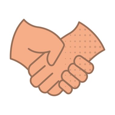 İzole edilmiş renkli el hareketi simgesi Düz Tasarım Vektörü illüstrasyonu