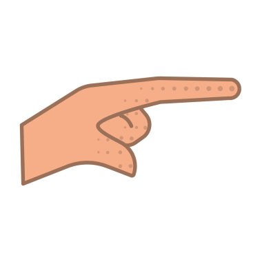 İzole edilmiş renkli el hareketi simgesi Düz Tasarım Vektörü illüstrasyonu