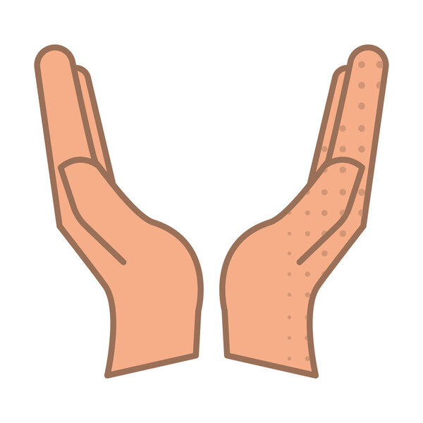 Isolated colored hand gesture icon Flat design Vector illustration