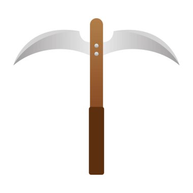 Ortaçağ silah ikonu Vektör illüstrasyonu izole edildi