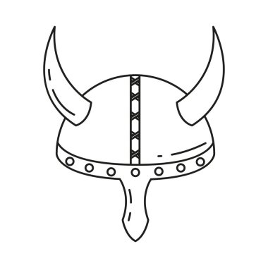 İzole edilmiş miğfer ortaçağ silah ikonu Vektör illüstrasyonu