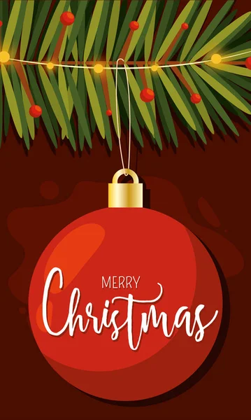 Kolorowe Boże Narodzenie Zaproszenie Karty Kulą Drzewa Wektor Ilustracji — Wektor stockowy
