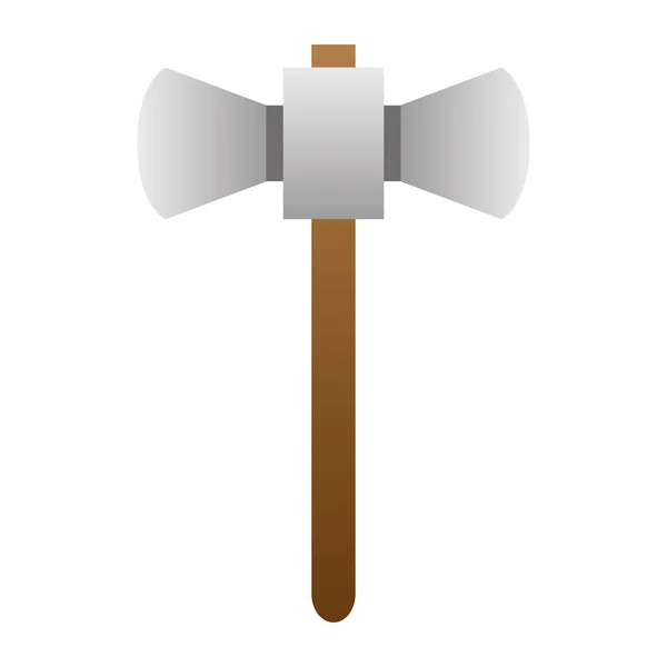 孤立斧武器中世のアイコンベクトルイラスト — ストックベクタ