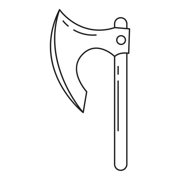 Ilustracja Odizolowanej Broni Siekiery Średniowieczna Ikona Wektora — Wektor stockowy