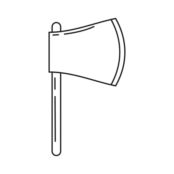 Hache Isolée Icône Médiévale Illustration Vectorielle — Image vectorielle