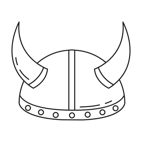 Casque Isolé Icône Arme Médiévale Illustration Vectorielle — Image vectorielle