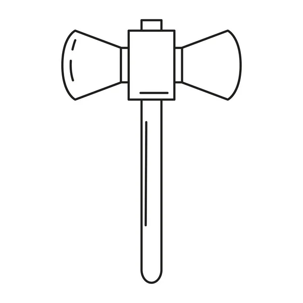 Arma Hacha Aislada Icono Medieval Ilustración Vectorial — Vector de stock