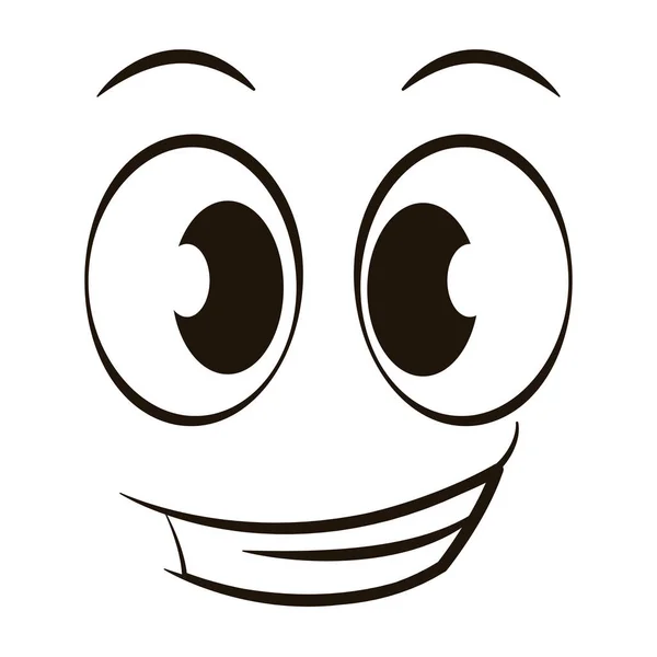 笑顔でフラットな幸福感を表現ベクトルイラスト — ストックベクタ