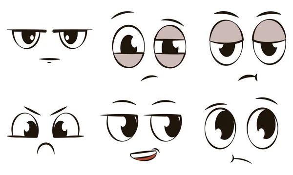 Set Von Verschiedenen Avataren Für Den Gesichtsausdruck Vector Illustration — Stockvektor