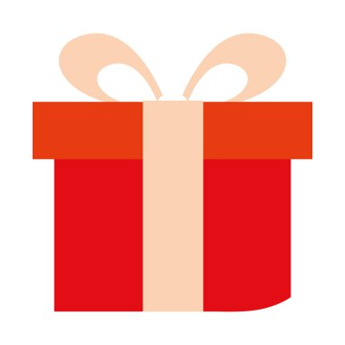 Çizgi film stili izole edilmiş noel hediyesi simgesi Vektör illüstrasyonu