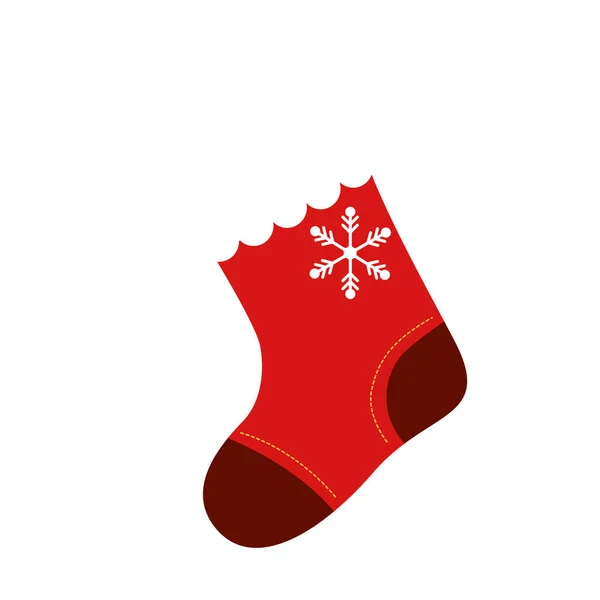 Isolated Christmas Sock Sketch Icon Vector Illustration — Stock Vector