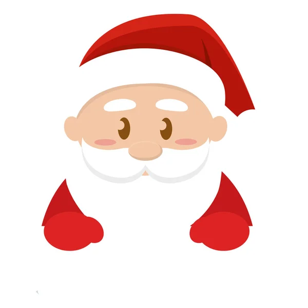 Izolowane Boże Narodzenie Santa Claus Awatar Szkic Ikona Wektor Ilustracja — Wektor stockowy