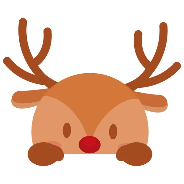 Isolated Cute Deer Character Avatar Vector Illustration — Stock Vector