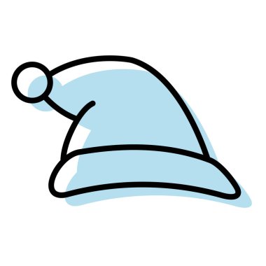 İzole edilmiş monokrom kış şapkası ikonu Vektör illüstrasyonu