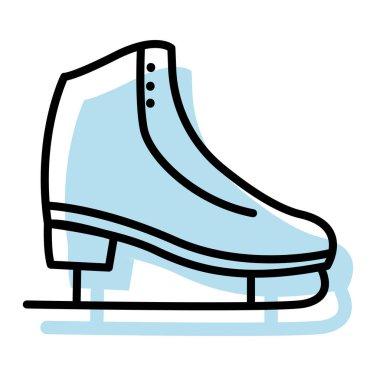 İzole edilmiş buz pateni simgesi Düz Tasarım Vektörü illüstrasyonu