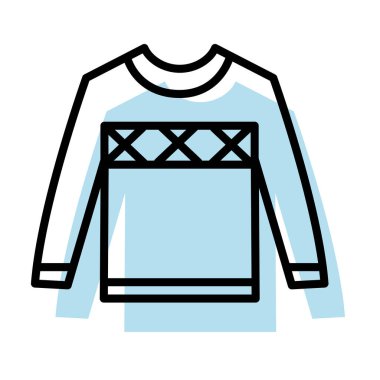 İzole edilmiş monokrom kış ceket ikonu Vektör illüstrasyonu