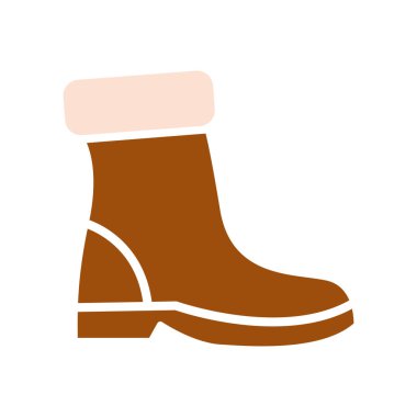 Ayrı renkte kış ayakkabı ikonu Vektör illüstrasyonuName