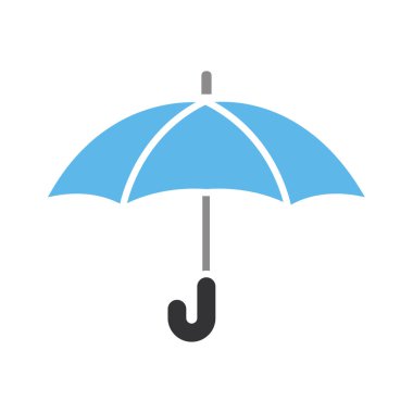 İzole edilmiş renkli kış şemsiyesi ikonu Vektör illüstrasyonu