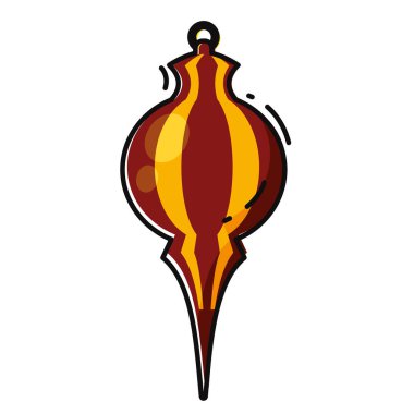 Doku Vektörü illüstrasyonuyla izole edilmiş renkli noel balosu