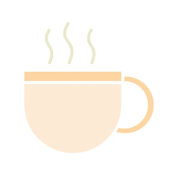 Geïsoleerde Gekleurde Hot Drink Cup Pictogram Vector Illustratie — Stockvector