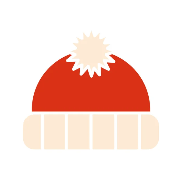 Isolato Colorato Inverno Cappello Icona Vettoriale Illustrazione — Vettoriale Stock