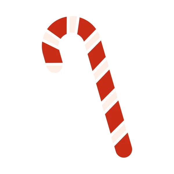 Color Aislado Navidad Caramelo Bastón Vector Ilustración — Vector de stock