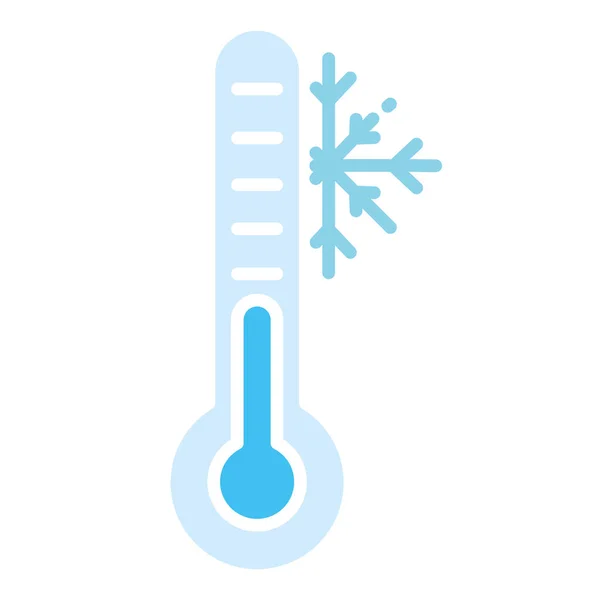 Zole Edilmiş Soğuk Termometre Simgesi Vektör Illüstrasyonu — Stok Vektör