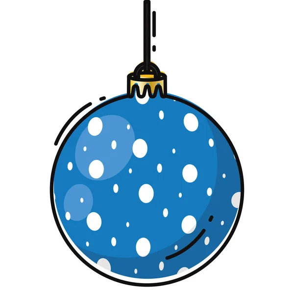 Isolato Colorato Palla Natale Con Texture Illustrazione Vettoriale — Vettoriale Stock