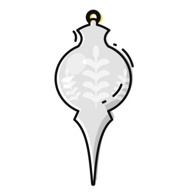 Doku Vektörü illüstrasyonuyla izole edilmiş renkli noel balosu