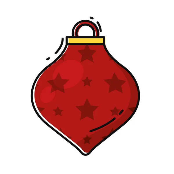 Bola Natal Colorida Isolada Com Textura Ilustração Vetorial —  Vetores de Stock