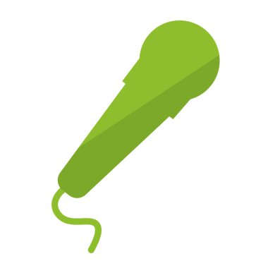 Isolated silhouette of a microphone musical instrument icon Vector illustration