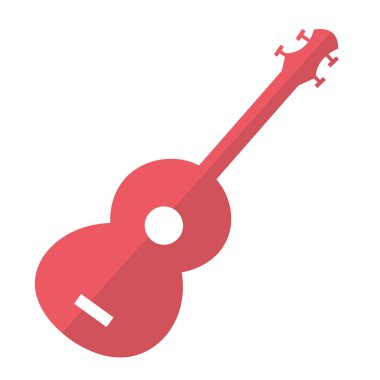 Isolated silhouette of a guitar musical instrument icon Vector illustration