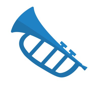 Isolated silhouette of a trumpet musical instrument icon Vector illustration
