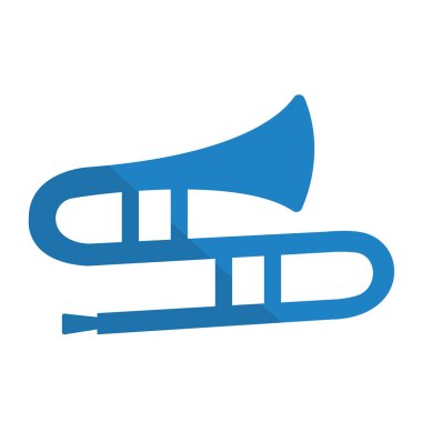 Isolated silhouette of a trumpet musical instrument icon Vector illustration