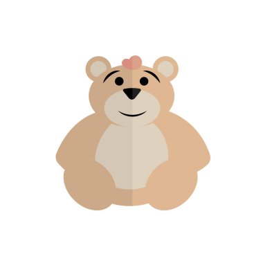 Isolated colored teddy bear toy icon Vector illustration