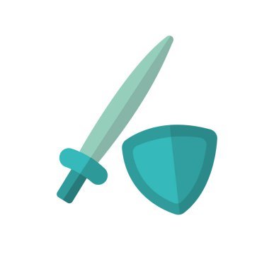 Isolated colored sword and shield toy icon Vector illustration