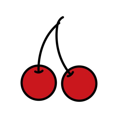 Isolated colored casino cherry icon Vector illustration