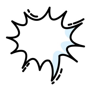 Isolated empty comic speech bubble Vector illustration